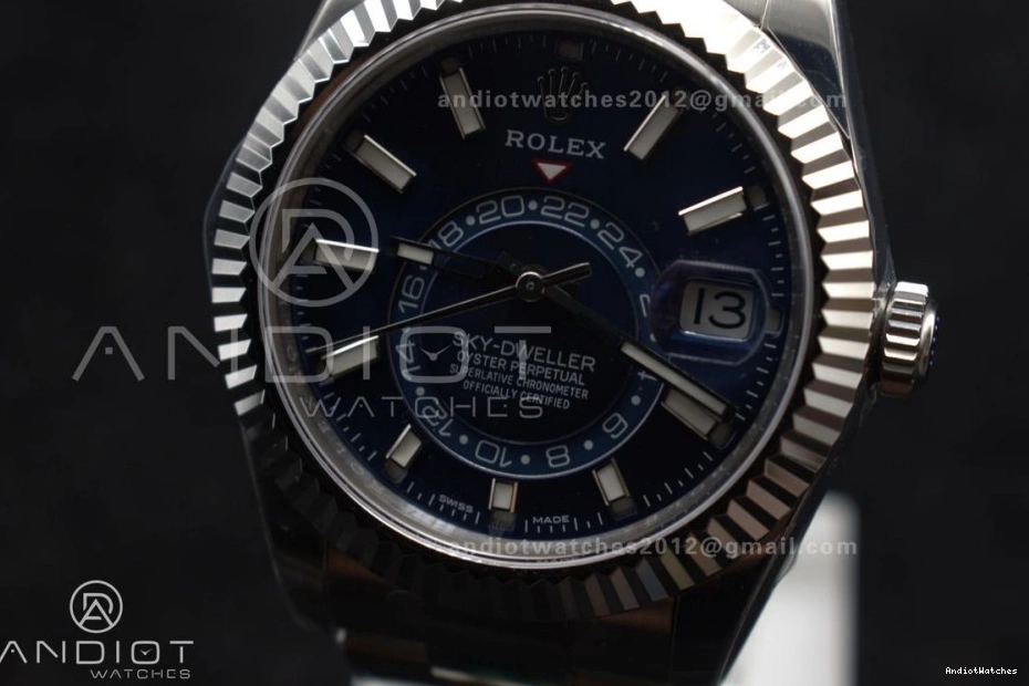 Blue Best 1:1 Colorful 904L Edition SS 1091 A SS ZF on Dial Sky-Dweller 326934 Bracelet 0210